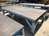 HD Metal Work Table Apx 4x10