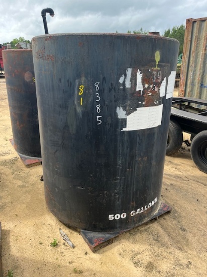 (1) 500 Gallon Tank w/ Fork Pockets