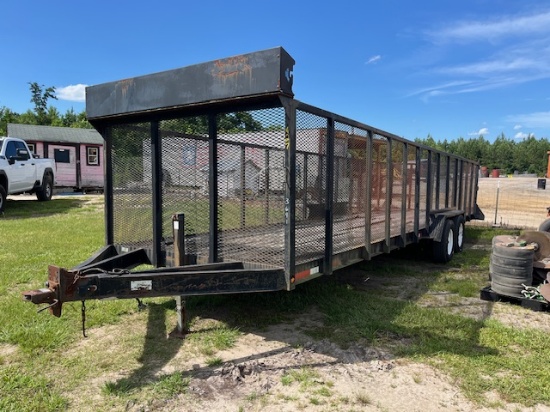 Apx 25ft Debris Trailer Double Axle N/T
