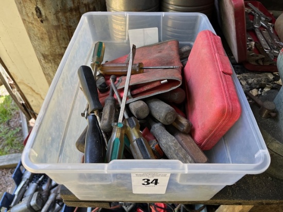 Container Of Screw Drivers