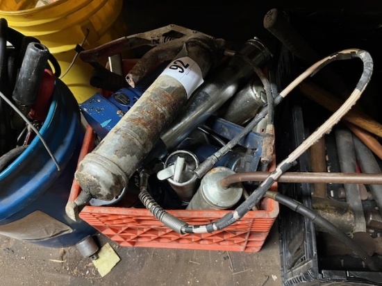 Crate Of Grease Guns Manual And Battery