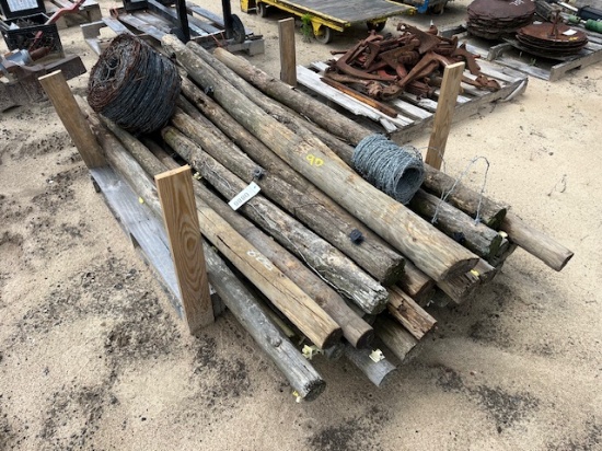 Lot Of Post & Fence Supplies