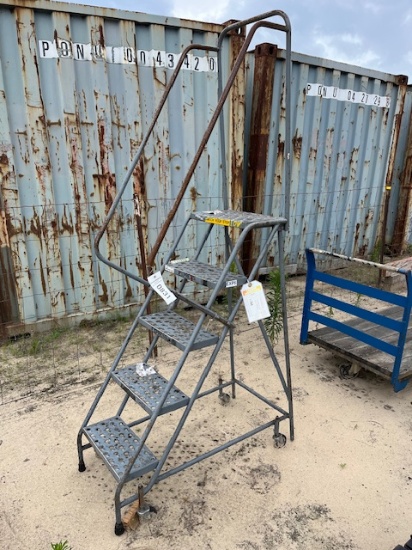 Set Of Gray Warehouse Steps