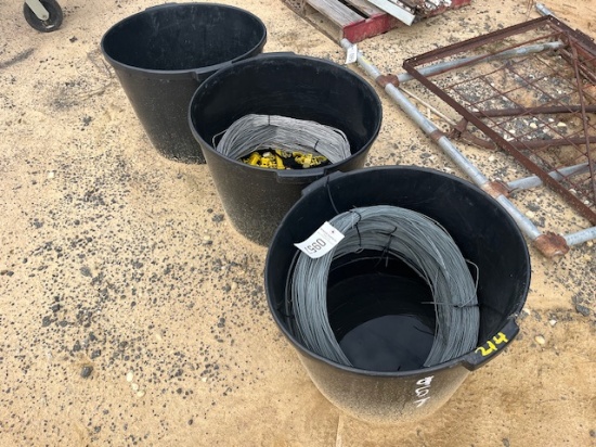 (3) Buckets Of Electric Fence Wire