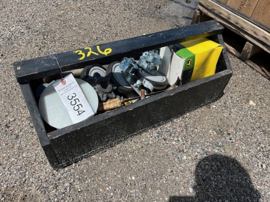 Wooden Tool Box w/ Misc.