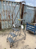 Set Of Gray Warehouse Steps