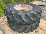 (2) Misc. AG Tires & Rims
