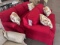 Red Couch & Love Seat Set w/ Pillows