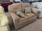 Brown Love Seat w/ Decorative Pillows