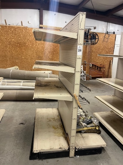 Section Of White Retail Shelving