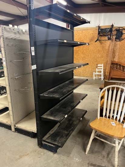 Section Of Black Retail Shelving