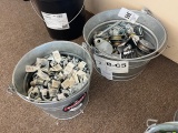 (2) NEW Galvanized Buckets Of Hardware