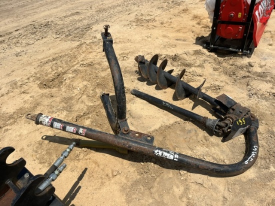 3pt Post Hole Digger Black
