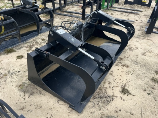 Apx 72in Universal Quick Attach Grapple Bucket