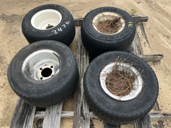 (4) Golf Cart Tires & Rims