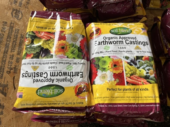 (10) 8lb Bags Of Earthworm Castings
