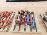 (1) PALLET HYD JACKS CABLE CUTTERS & STANDS  LOCATED IN YARD 1 - MIDLAND, T