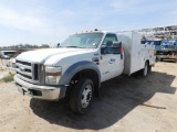 (X) (1113403) 2008 FORD F550 SGL CAB MECHANICS TRUCK VIN:1FDAF56R08EC13403