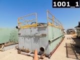 6'H X 10'W X 35'L W/ 10'L PORCH EXT 400 BBL CRIMPED STEEL MUD SUCTION TANK,