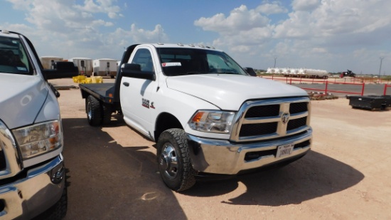 (x) 2017 DODGE Ram 3500 Heavy Duty Dual Wheel Sgl Cab 1-Ton Flatbed Truck,