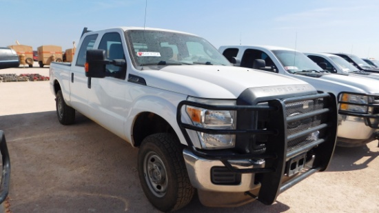 2013 FORD F350 CREW CAB 4X4, V8-GAS, AUTO, (253,412 MILES)