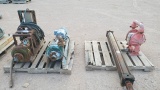 (4595) (2) 1-1/2 X 2 CENT PUMPS P/B ELECTRIC MOTORS (1) PANCAKE PUMP, (1) 6