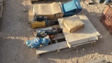 (4577) 7 PALLETS TO INCLUDE ELECTRIC STARTERS, CLUTCH PARTS, ROLLER CHAINS,