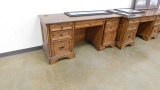 (688) (3 PCS) MATCHING TIGER OAK OFFICE SET  LOCATED IN YARD 1 - MIDLAND, T