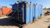 (1020051) 22' X 7.6' X 6' (2) COMP., CRIMPED STEEL REVERSE PIT W/ HANDRAILS, HARDLINE RACKS *LOCATED