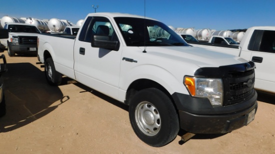 (X) 2013 FORD F150 XL, REG CAB, LONG BED, VIN- 1FTPF1CF7DKD27444, P/B TRITO