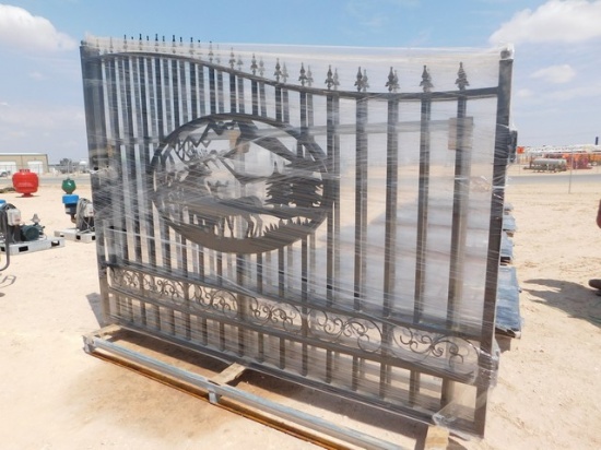 LOCATED IN YD 1 MIDLAND, TX (8602) 20' BI-PARTING WROUGHT IRON GATES