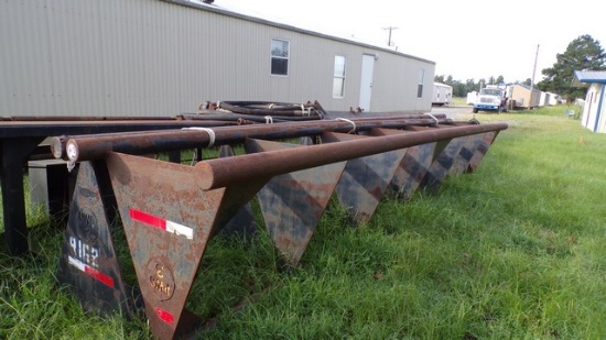 LOCATED IN YD 6 KEITHSVILLE, LA (K-13) 1 SET (2) 42"H X 22'L TRIANGLE PIPE RACKS