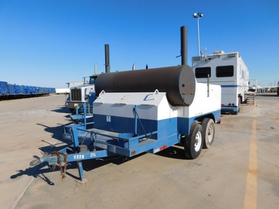 Located in YARD  2 - Odessa, TX (FUT015) (X) 1996 SHOPBUILT BBQ/ SMOKER TRAILER