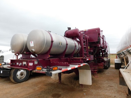 (T-13) 2010 STEWART & STEVENSON SGL PUMP TRAILER, W/ OFM 600 TRIPLEX PUMP, P/B D