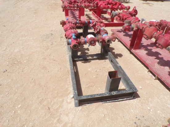 (5561) (5) SMI 2-1/16" X 15K# VALVE MANIFOLD, MTD ON 20" SKID  Located in YARD1