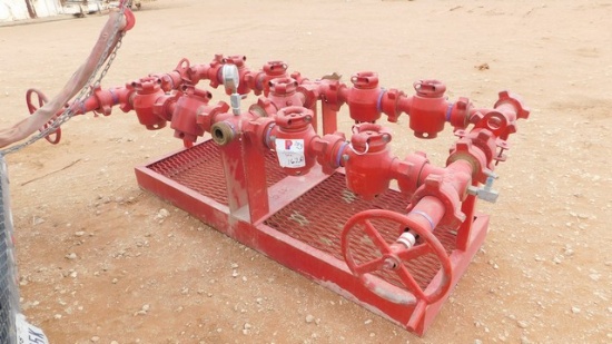 (3845) SMI (9) VALVE 15K# MANIFOLD ON STAND, Located in YARD1 Midland, TX