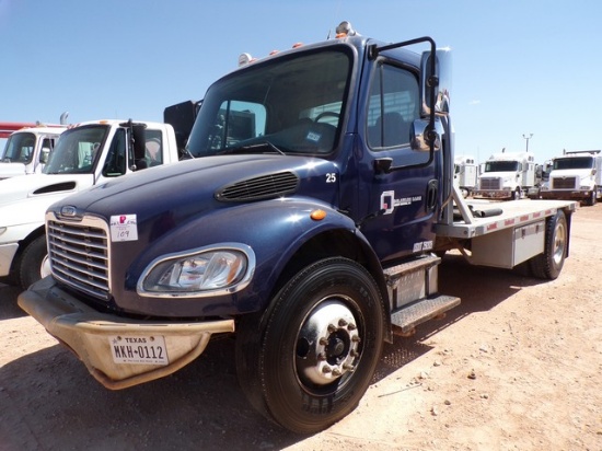(0025) 2007 FRIEGHTLINER M2 DAYCAB S/A FLATBED TRUCK, VIN-1FVACXCS27HY16225, P/B