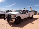 (0585) 2013 FORD F350 CREW CAB 4X4 DUALLY MECHANICS PICKUP, VIN- 1FD8W3HT8DEA158