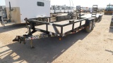 (0594) 2017 PJ 20' T/A BUMPER PULL TRAILER, VIN- 4P5P82029H1256122, W/ STEEL FLO