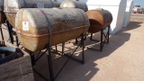 (0430) (2) 200 GALLON FIBERGLASS TANKS W/ STANDS