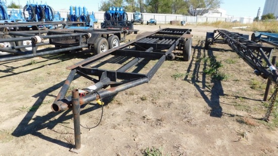 (9193) SHOPBUILT T/A BP PIPE TRAILER, 4'W X 25'L, LANDING GEAR, TOOL CONTAINER,