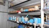 (2004) CONTENTS OF 4-SHELVES TO INCLUDE: ASSORTED VALVES, HOSE CLAMPS, GAS CANS,