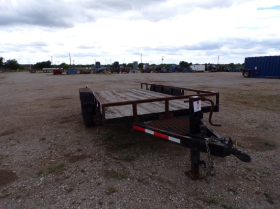 16' T/A BUMPERPULL UTILITY TRAILER W/ RAMPS, 7:50 X 16 TIRES (2107)