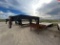 (X) 1998 30' TANDEM DUAL WHEEL FLATBED GN TRAILER, 5' DOVE TAIL W/ RAMPS, 10K# A