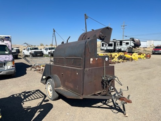 BBQ PIT/ SMOKER MTD ON S/A TRAILER