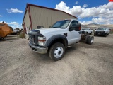 (X) 2008 FORD F-550 4X4 XL SUPER DUTY DUAL WHEEL 1-TON SGL CAB CHASSIS, VIN: 1FD