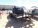 (X) SHOPBUILT 16' T/A UTILITY TRAILER, PINTLE HITCH W/ LANDA STEAM / PRESSURE WA