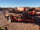 (X) SHOPBUILT 6' X 12' T/A BOP TRAILER, W/ BOP STUMP, TOOL BOX (NOTE: BILL OF SA