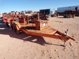 (8544) SHOPBUILT T/A BOP TRAILER, W/ BOP STUMP, TOOL BOX