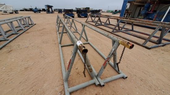 42"H X 28'L TRIANGLE PIPE RACKS (6133) (NOTE: TIMES THE MONEY!)